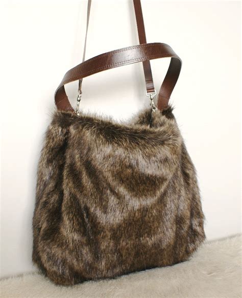 suede handbags with faux fur